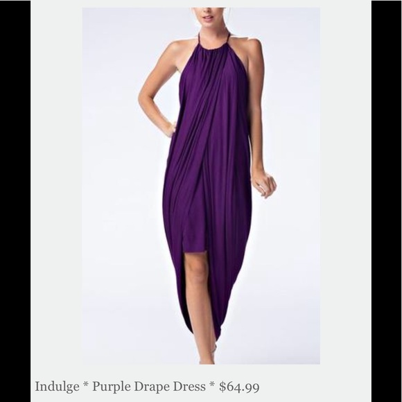 Love in Dresses & Skirts - Indulge 💜 Purple Drape Dress